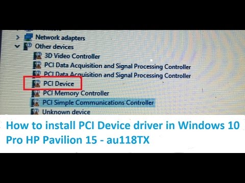 install pci driver windows 7